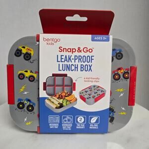 Bentgo Kids Snap & Go Leak Proof LunchBox - Monster Trucks! - BACK TO SCHOOL!